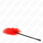 KINK - PLUMAS ROJAS PARA HACER COSQUILLAS UTILIZADAS PARA EL KIT DE BONDAGE 27 CM