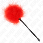 KINK - PLUMAS ROJAS PARA HACER COSQUILLAS UTILIZADAS PARA EL KIT DE BONDAGE 27 CM