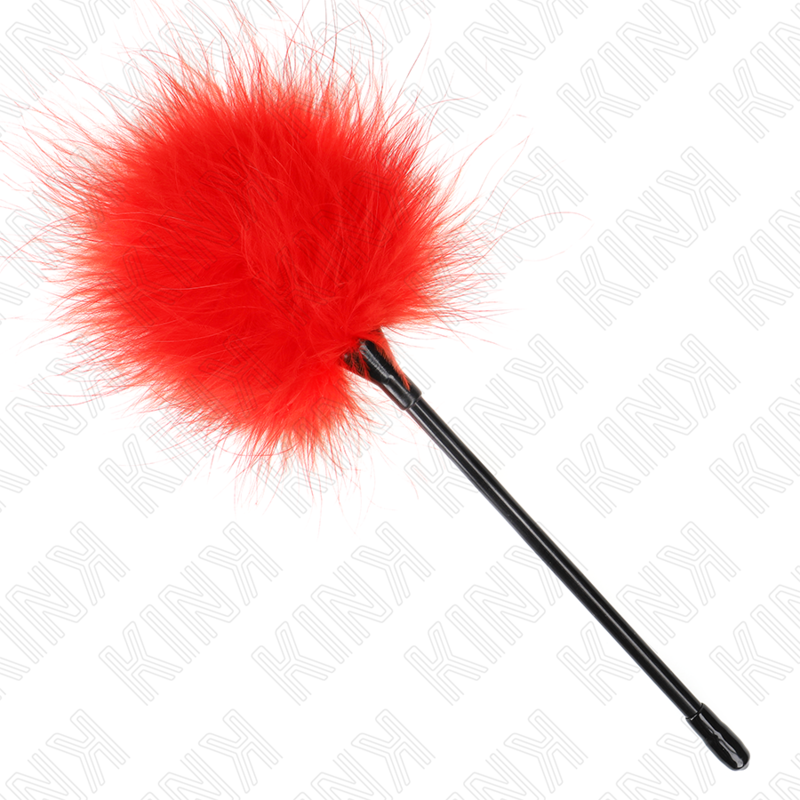 KINK - PLUMAS ROJAS PARA HACER COSQUILLAS UTILIZADAS PARA EL KIT DE BONDAGE 27 CM
