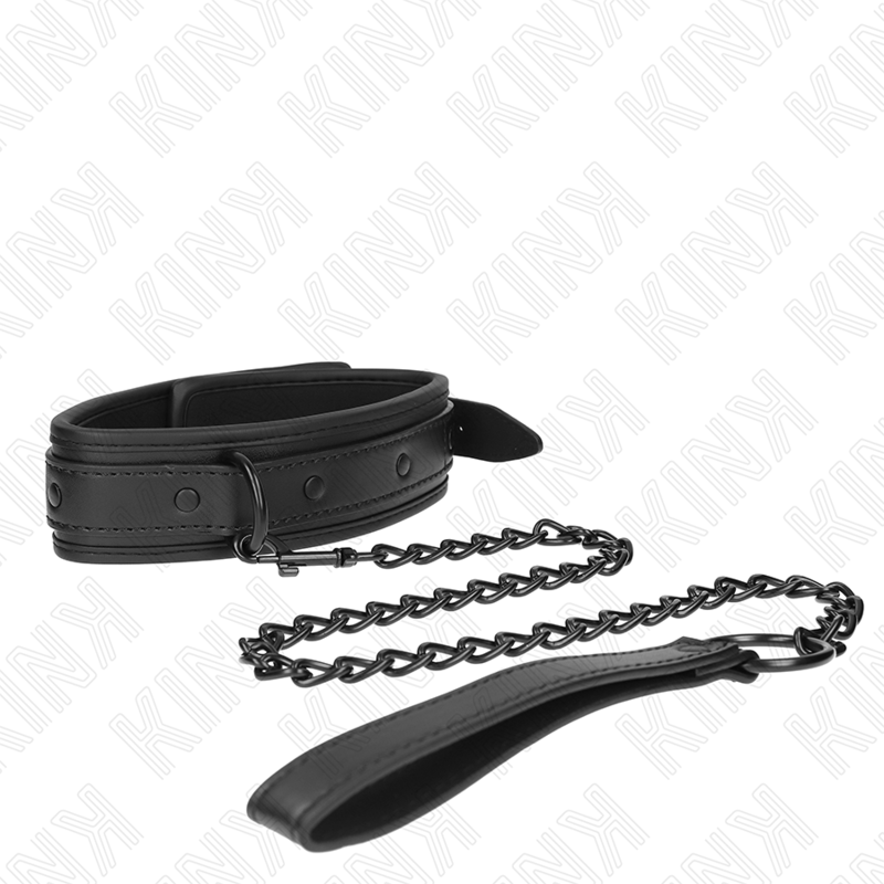 KINK - COLLAR DE BONDAGE DE NEOPRENO MODELO 2 CON CINTURÓN AJUSTABLE DE 78 CM 37,5 X 49,5 CM
