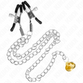 KINK - PINCES À TÉTONS CHAÎNE AVEC PENDENTIF CORNE 30 CM