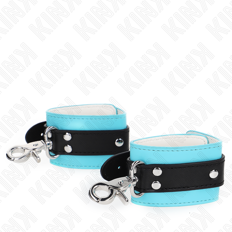 KINK - MANETTE BLOCCABILI PREMIUM NERO / BLU REGOLABILI 21-28 CM X 5,5 CM