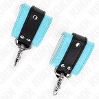 KINK - MANETTE BLOCCABILI PREMIUM NERO / BLU REGOLABILI 21-28 CM X 5,5 CM
