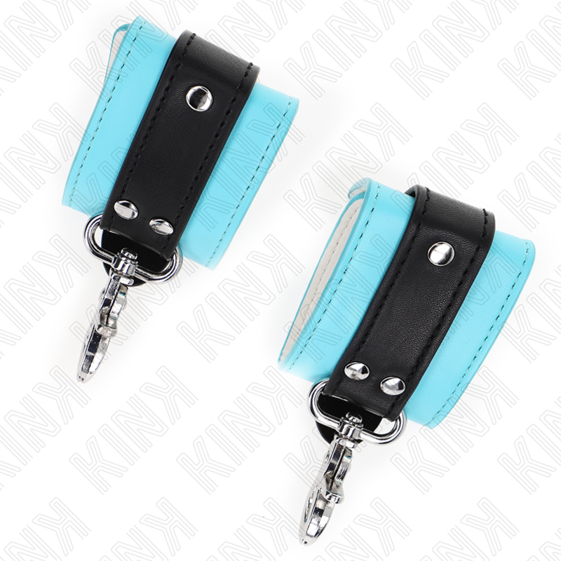 KINK - MANETTE BLOCCABILI PREMIUM NERO / BLU REGOLABILI 21-28 CM X 5,5 CM