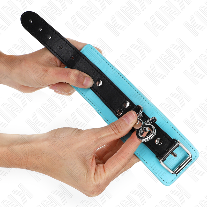 KINK - MANETTE BLOCCABILI PREMIUM NERO / BLU REGOLABILI 21-28 CM X 5,5 CM