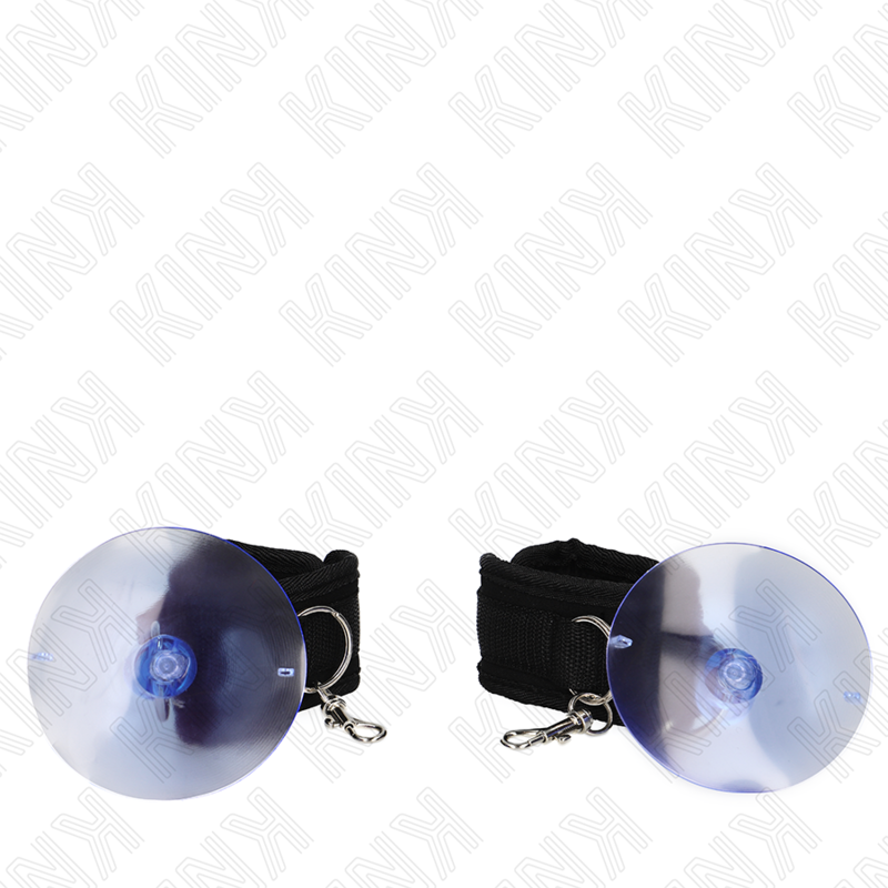 KINK - BLACK SUCTION CUP HANDCUFFS 29-40 CM X 5 CM
