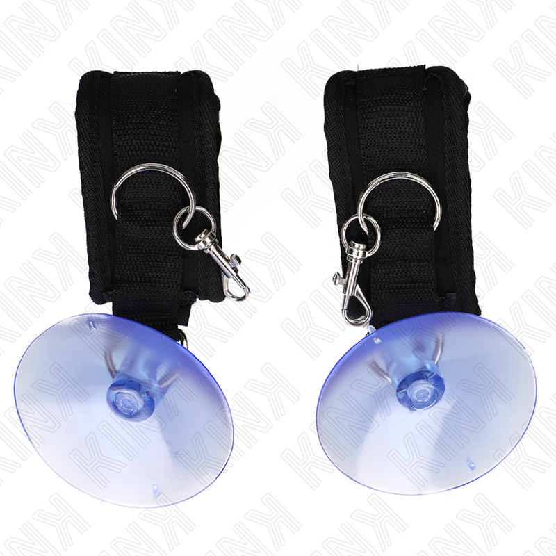 KINK - BLACK SUCTION CUP HANDCUFFS 29-40 CM X 5 CM