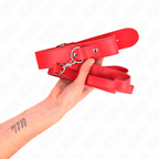 KINK - COLLAR CON CINTURÓN 116 CM, BRAZALETE ROJO AJUSTABLE 32-50 CM X 8 CM