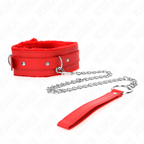 KINK - COLLAR CON CORREA DE 65 CM CON RESTRICCIONES ROJO 36-42 CM X 5,5 CM