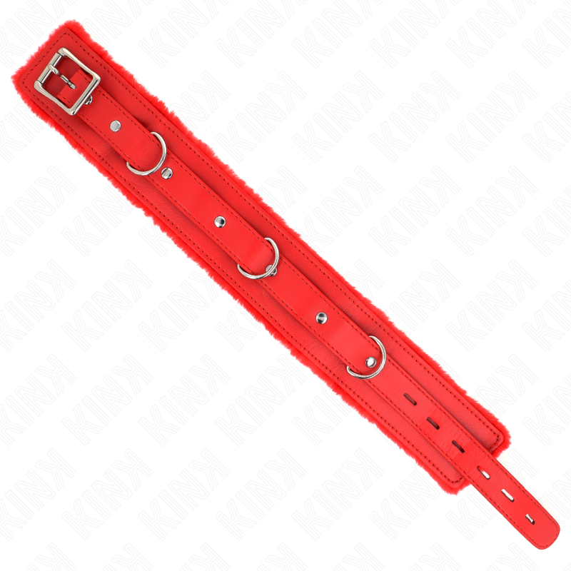 KINK - COLLAR CON CORREA DE 65 CM CON RESTRICCIONES ROJO 36-42 CM X 5,5 CM