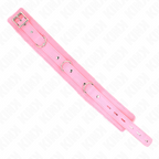 KINK - LEASHED COLLAR 65 CM WITH RESTRAINTS PINK 36-42 CM X 5.5 CM