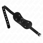 KINK - MASCHERA CON RICCIOLI E BALL GAG CON CHIUSURA REGOLABILE 42-60 CM