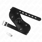 KINK - MASCHERA CON RICCIOLI E BALL GAG CON CHIUSURA REGOLABILE 42-60 CM