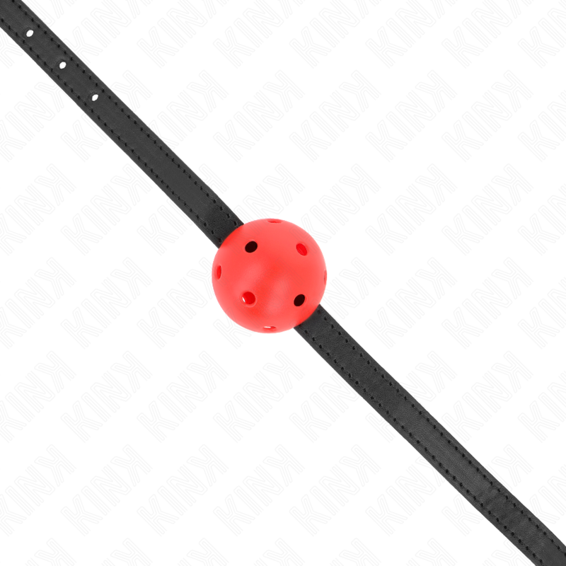 KINK - MORDAZA DE BOLA SIMPLICIDAD ROJA TRANSPIRABLE 4,5 CM 62 x 1,5 CM