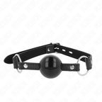 KINK - BAVAGLIO TPE A SFERA 4 CM CON SERRATURA NERA 60 x 2 CM