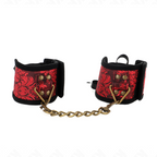 KINK - POLSINI SCANDAL DETTAGLI IN PIZZO ROSSO-NERO 24,5 CM X 6,5 CM
