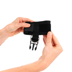 KINK - MUÑEQUERA DE NEOPRENO CON CORREAS Y HEBILLAS NEGRA AJUSTABLE 22-34 CM