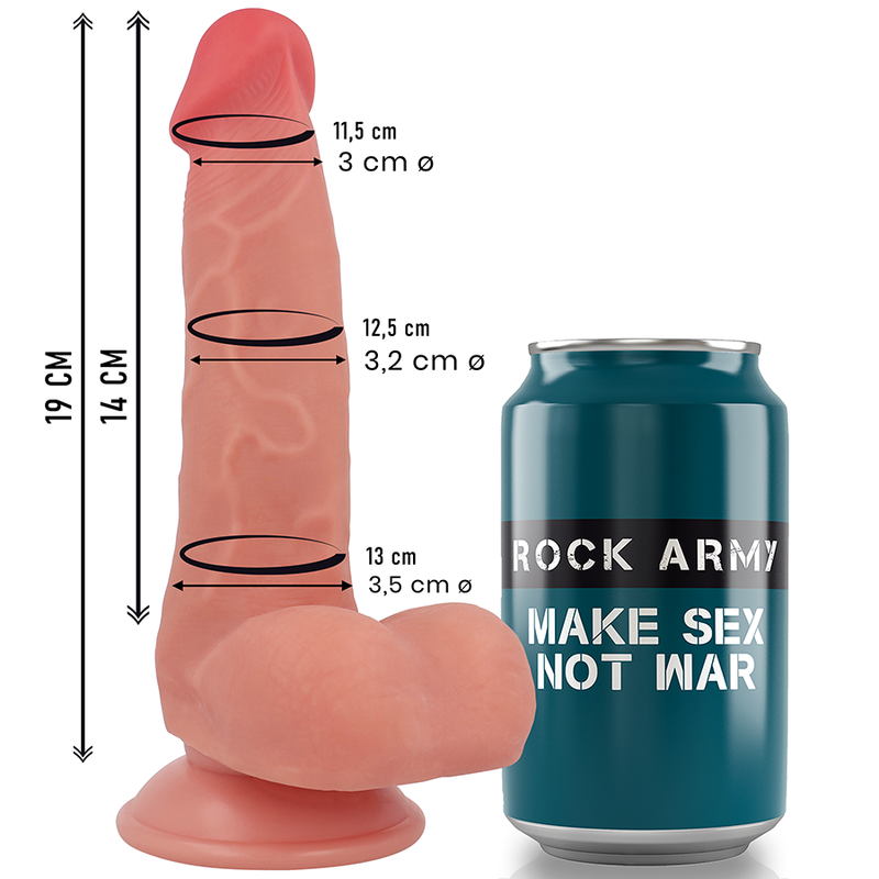 ROCKARMY - ZORRO DE SILICONA LÍQUIDA 19 CM -O- 3,2 CM
