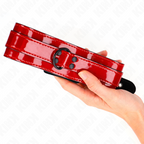 KINK - COLLARE REGOLABILE ROSSO VINO 37,5-49,5 CM X 5 CM