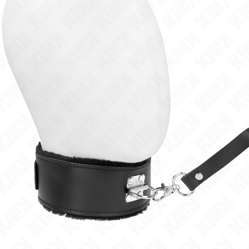 KINK - COLLAR WITH 116 CM BELT WITH ADJUSTABLE BLACK LEATHER CUFF 40-48 CM X 6 CM
