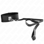 KINK - COLLAR WITH 116 CM BELT WITH ADJUSTABLE BLACK LEATHER CUFF 40-48 CM X 6 CM