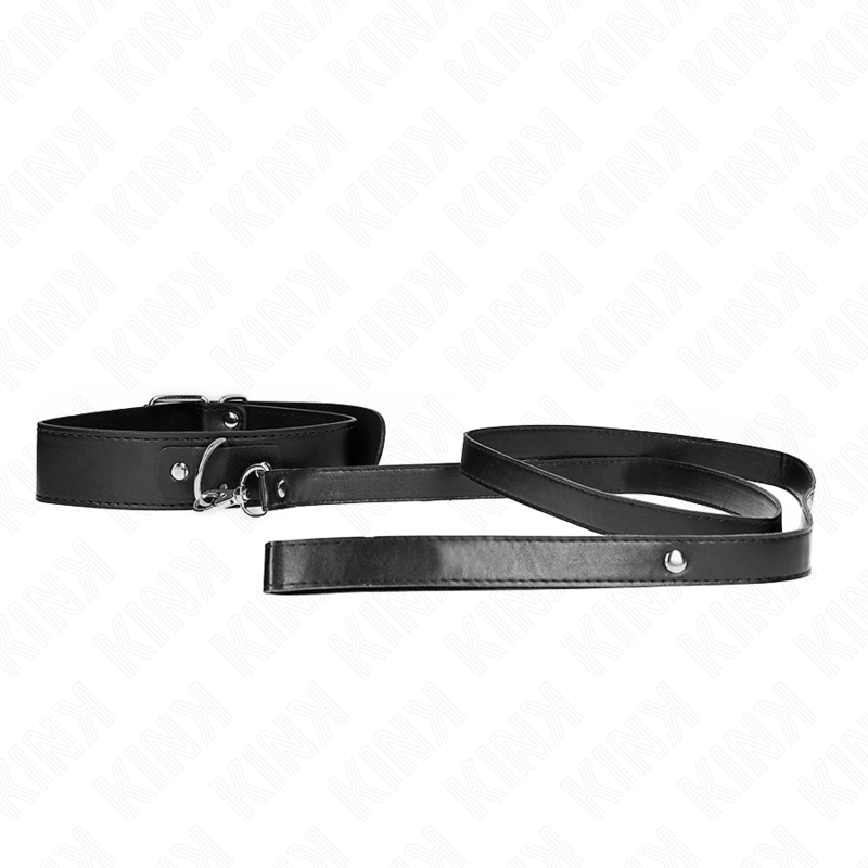 KINK - COLLARE CON CINTURA 116 CM BRACCIALE NERO REGOLABILE 32-50 CM X 8 CM