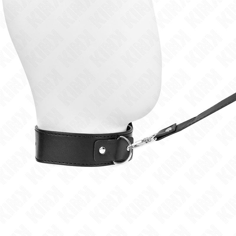 KINK - COLLARE CON CINTURA 116 CM BRACCIALE NERO REGOLABILE 32-50 CM X 8 CM