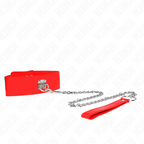 KINK - COLLARE CON CINTURA 65 CM CON AMPIO BRACCIALE ROSSO REGOLABILE 33,5-41 CM X 5 CM