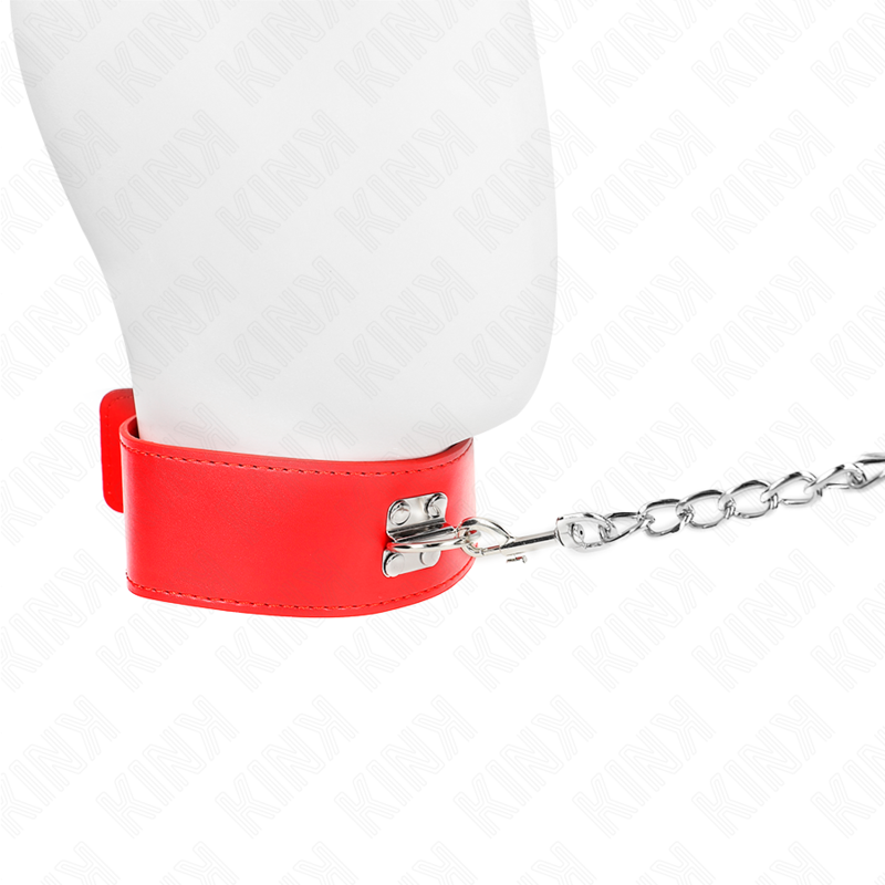 KINK - COLLARE CON CINTURA 65 CM CON AMPIO BRACCIALE ROSSO REGOLABILE 33,5-41 CM X 5 CM