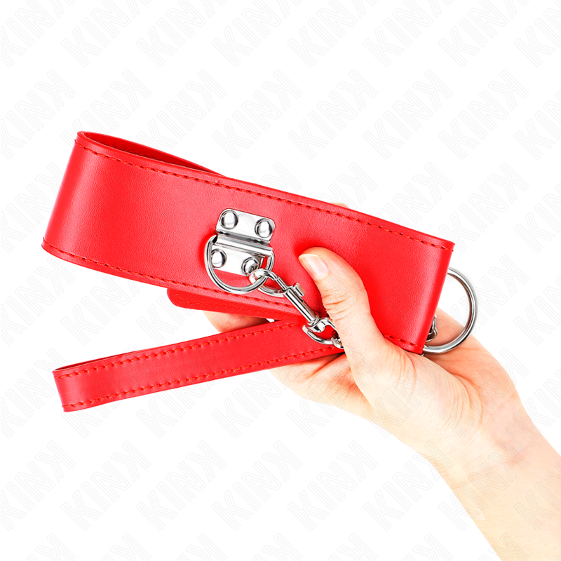 KINK - COLLARE CON CINTURA 65 CM CON AMPIO BRACCIALE ROSSO REGOLABILE 33,5-41 CM X 5 CM