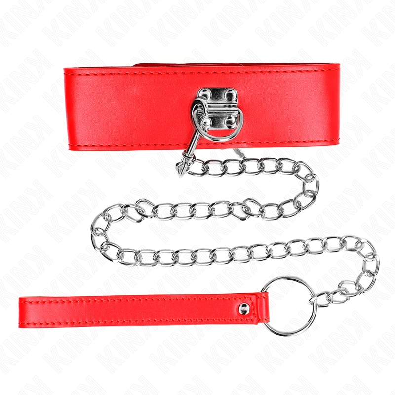 KINK - COLLARE CON CINTURA 65 CM CON AMPIO BRACCIALE ROSSO REGOLABILE 33,5-41 CM X 5 CM