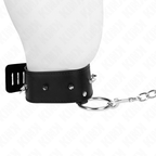 KINK - COLLARE 65 CM CON GUINZAGLIO CON BORCHIE ARGENTATE MODELLO 2 REGOLABILE 36-43 CM X 5 CM