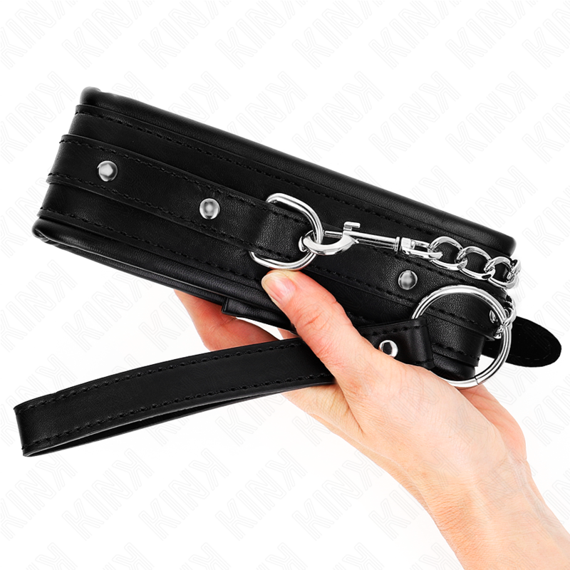 KINK - COLLARE CON BRACCIALE A FIBBIA LUCIDA 65 CM 48,5 CM X 5,3 CM