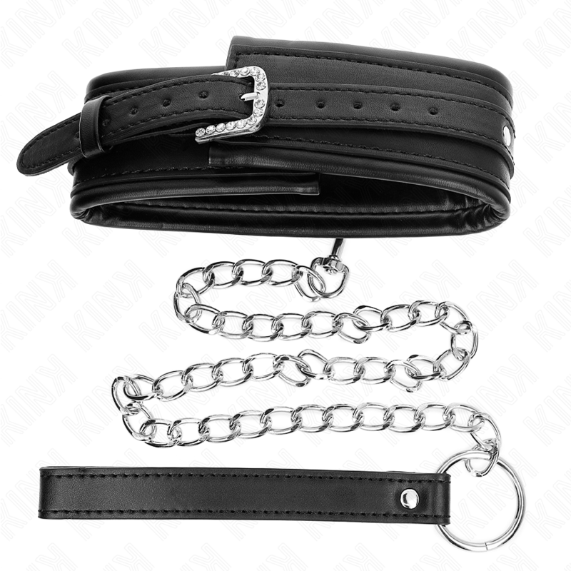 KINK - COLLARE CON BRACCIALE A FIBBIA LUCIDA 65 CM 48,5 CM X 5,3 CM