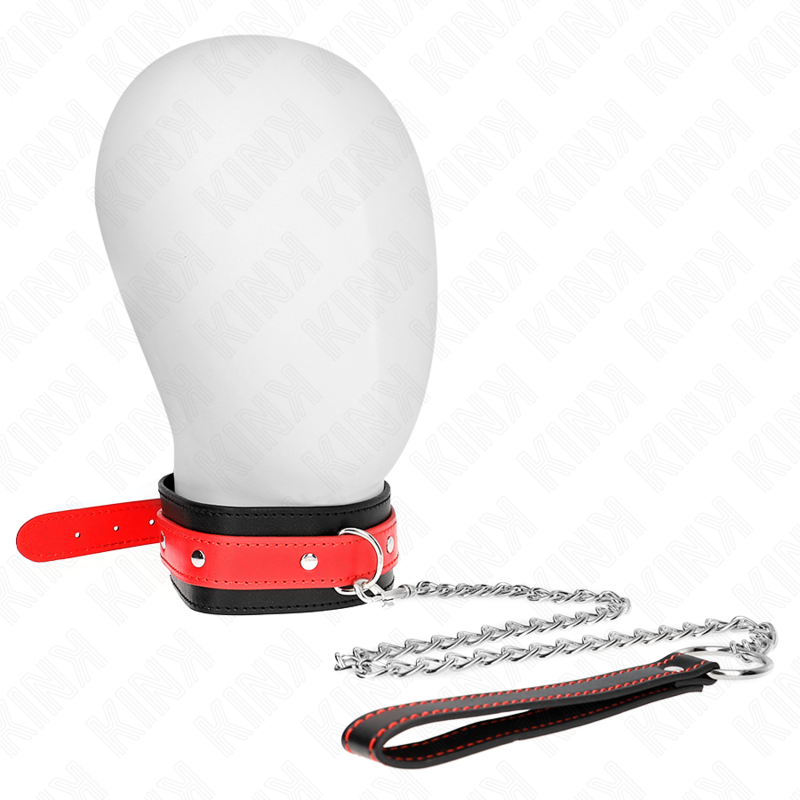 KINK - COLLANA CON BRACCIALETTO ROSSA 65 CM REGOLABILE 36-43 CM X 5 CM