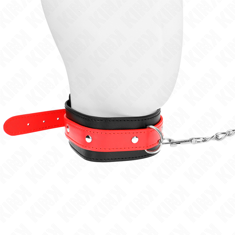 KINK - COLLANA CON BRACCIALETTO ROSSA 65 CM REGOLABILE 36-43 CM X 5 CM