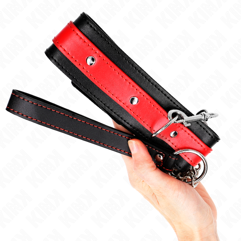 KINK - COLLANA CON BRACCIALETTO ROSSA 65 CM REGOLABILE 36-43 CM X 5 CM