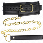 KINK - SPONGE FAUX LEATHER COLLAR AND BRACELET SET MODEL 1 ADJUSTABLE 37-54 CM X 3 CM