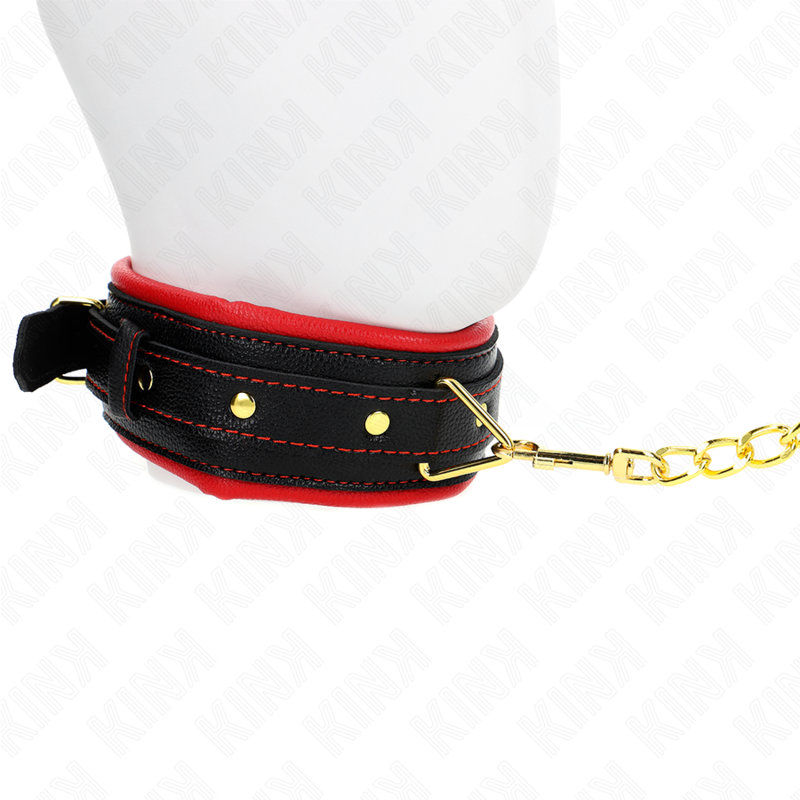 KINK - COLLAR CON PULSERA IMITACIÓN CUERO ESPONJA MODELO 2 AJUSTABLE 37-54 CM X 3 CM