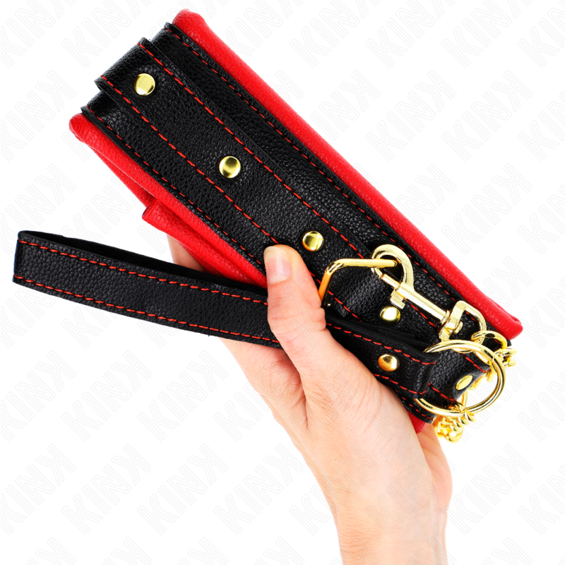 KINK - COLLAR CON PULSERA IMITACIÓN CUERO ESPONJA MODELO 2 AJUSTABLE 37-54 CM X 3 CM