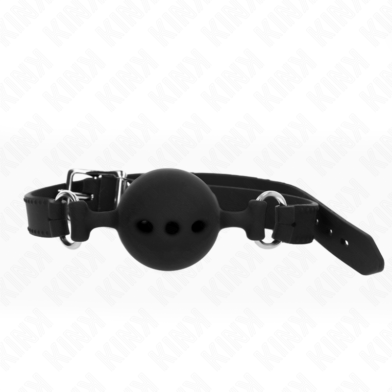 KINK - BASTONE INTERAMENTE IN SILICONE 55 x 2 CM CON SFERA DA 5 CM TAGLIA L NERO REGOLABILE 35-51 CM