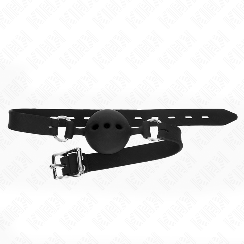 KINK - BASTONE INTERAMENTE IN SILICONE 55 x 2 CM CON SFERA DA 5 CM TAGLIA L NERO REGOLABILE 35-51 CM