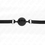KINK - BASTONE INTERAMENTE IN SILICONE 55 x 2 CM CON SFERA DA 5 CM TAGLIA L NERO REGOLABILE 35-51 CM
