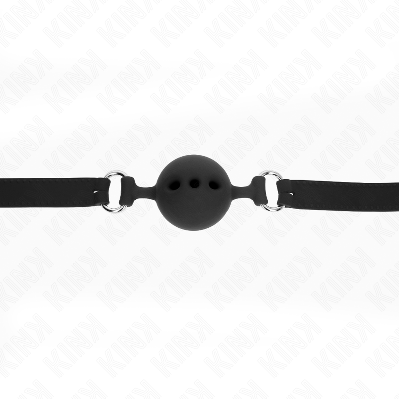 KINK - BASTONE INTERAMENTE IN SILICONE 55 x 2 CM CON SFERA DA 5 CM TAGLIA L NERO REGOLABILE 35-51 CM