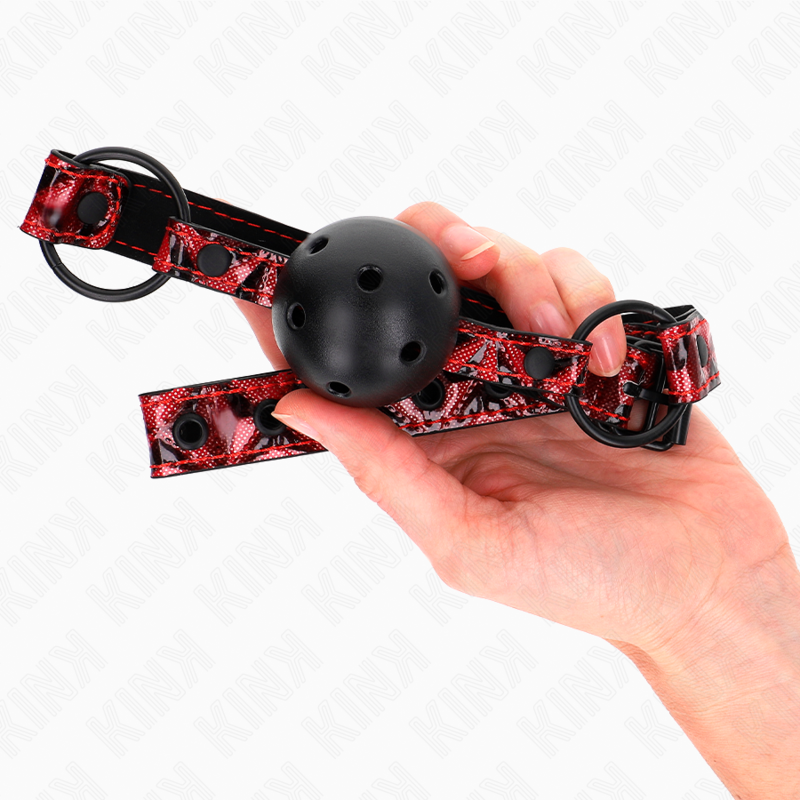 KINK - GAG A PALLINA MOTIVO DIAMANTE 4,5 CM MODELLO 2 64,5 CM REGOLABILE 42-60 CM