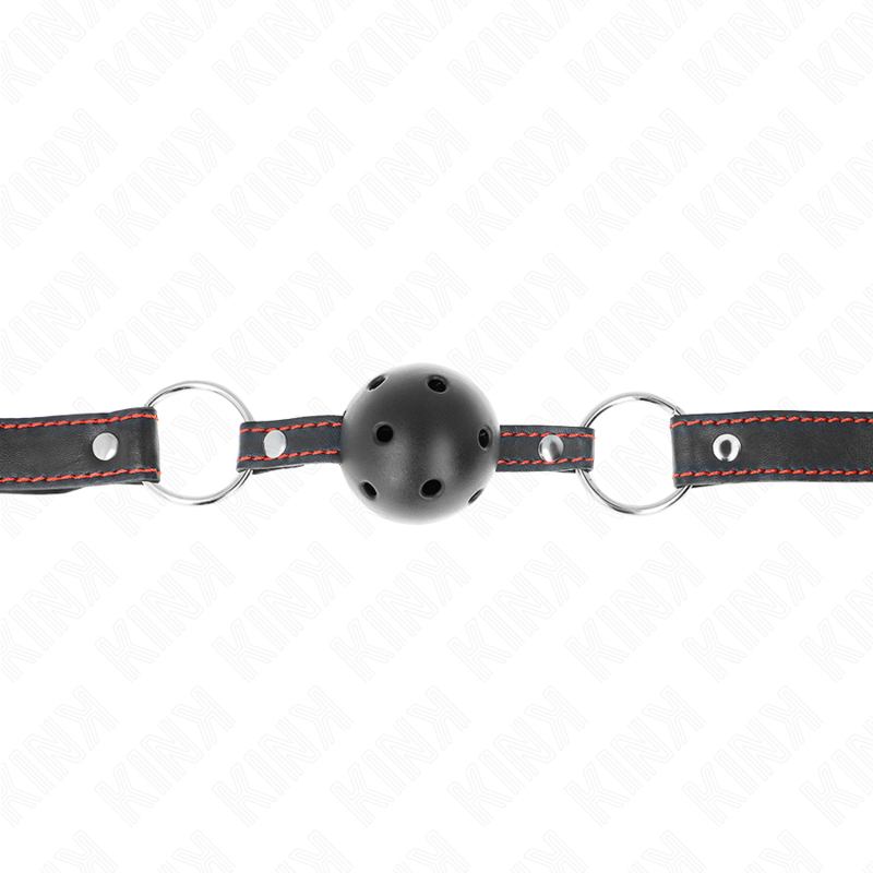 KINK - GAG A PALLINA CAVO RIGIDO NERO MODELLO 2 65 x 2,5 CM