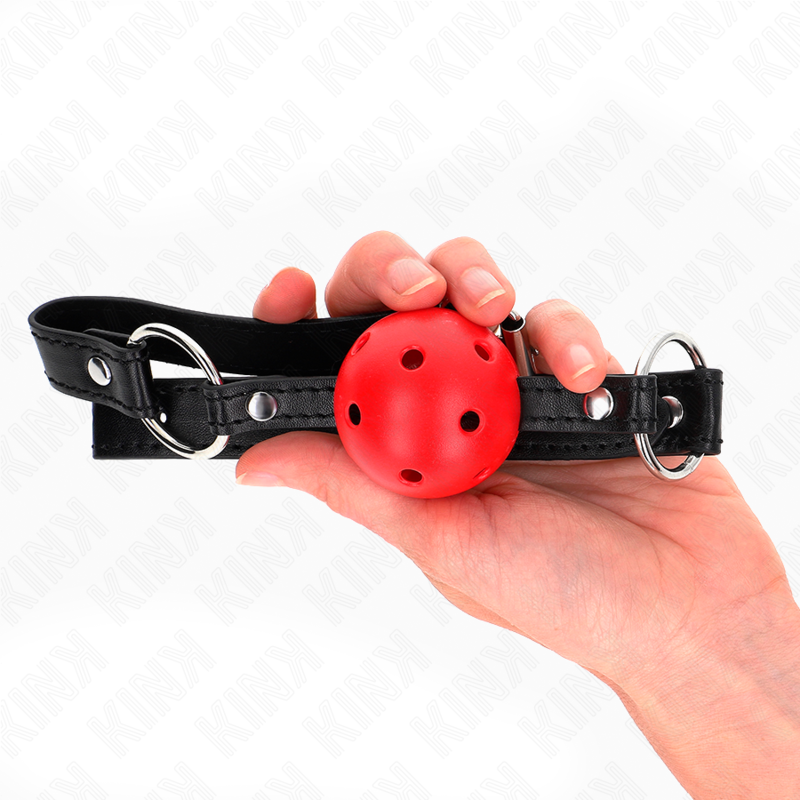 KINK - BOLA HUECA DURA ROJA 4,5 CM GAG MODELO 1 63,5 X 2 CM