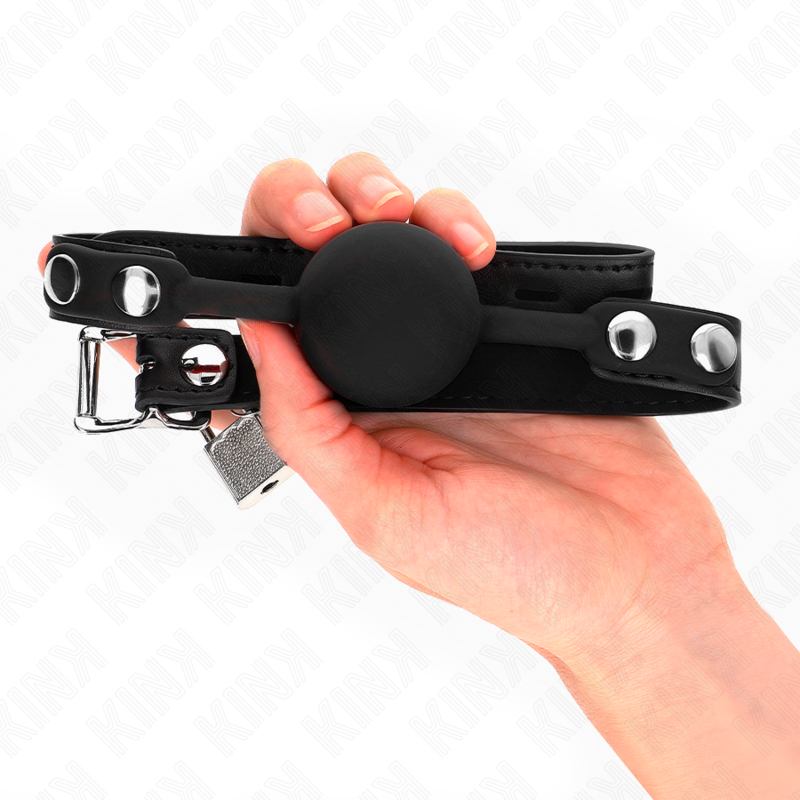 KINK - MODELO 1 BOLA DE SILICONA 4 CM MORDAZA CON CERRADURA 60 x 2 CM