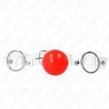 KINK - BOLA PVC TRANSPARENTE ROJA 4 CM MORDAZA AJUSTABLE