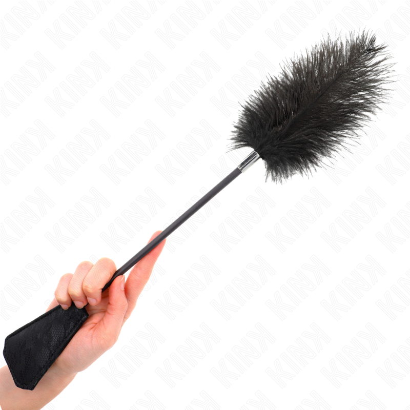 KINK - OSTRICH FEATHER TICKLER WITH LACE HANDLE 56 CM